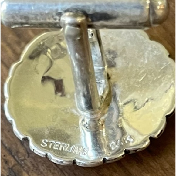 24K GOLD and Sterling Silver, custom made cuff links - Picture 4 of 4